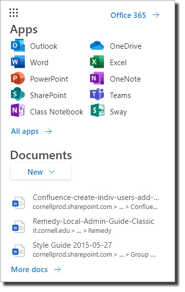 Work With The Office 365 App Launcher IT Cornell